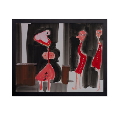 Abstract Ladies In Red