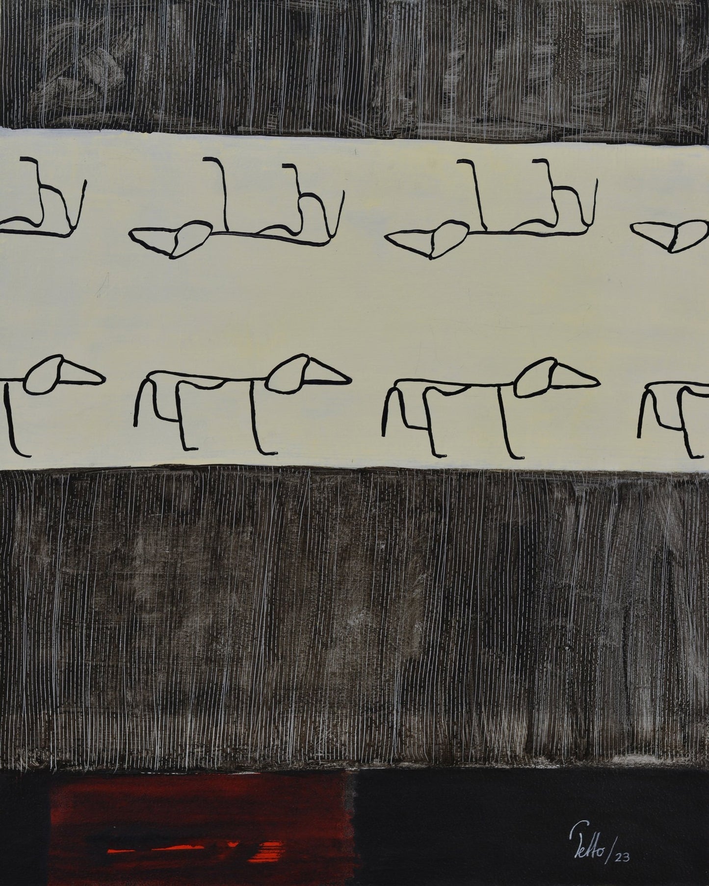 Dog Pattern Rows