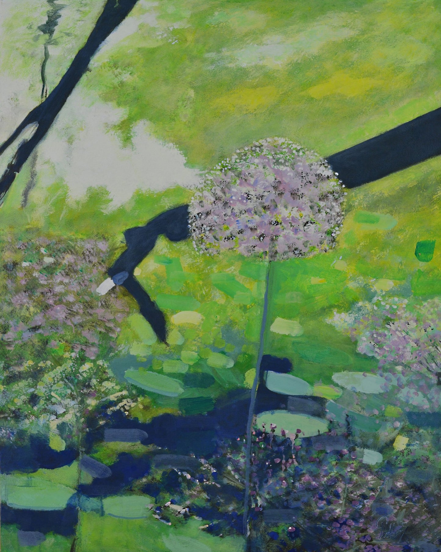 Green Floral Meadow