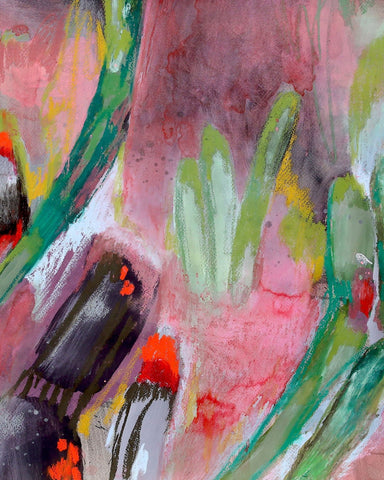 Pink Green Brush Flow