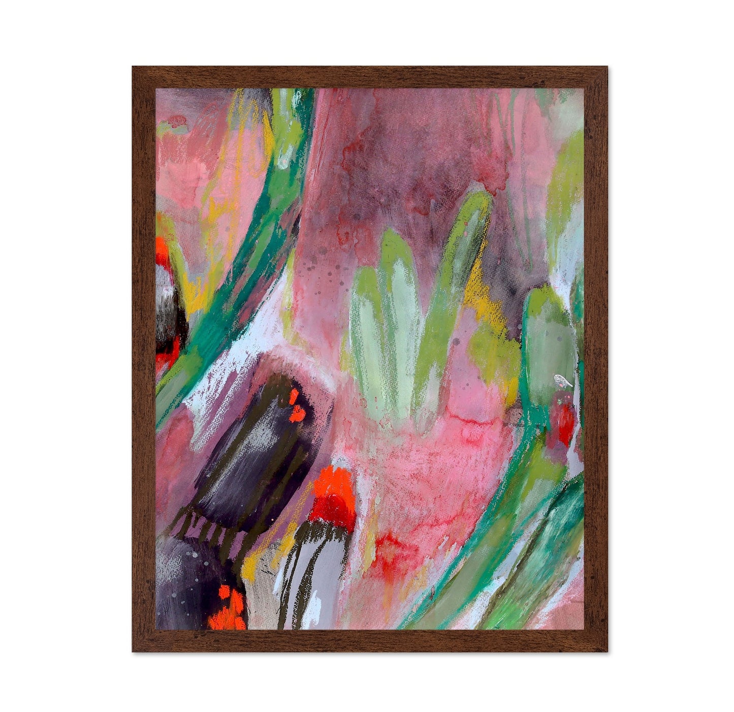 Pink Green Brush Flow