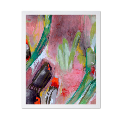 Pink Green Brush Flow