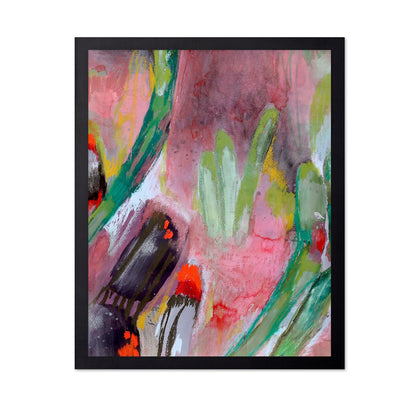 Pink Green Brush Flow