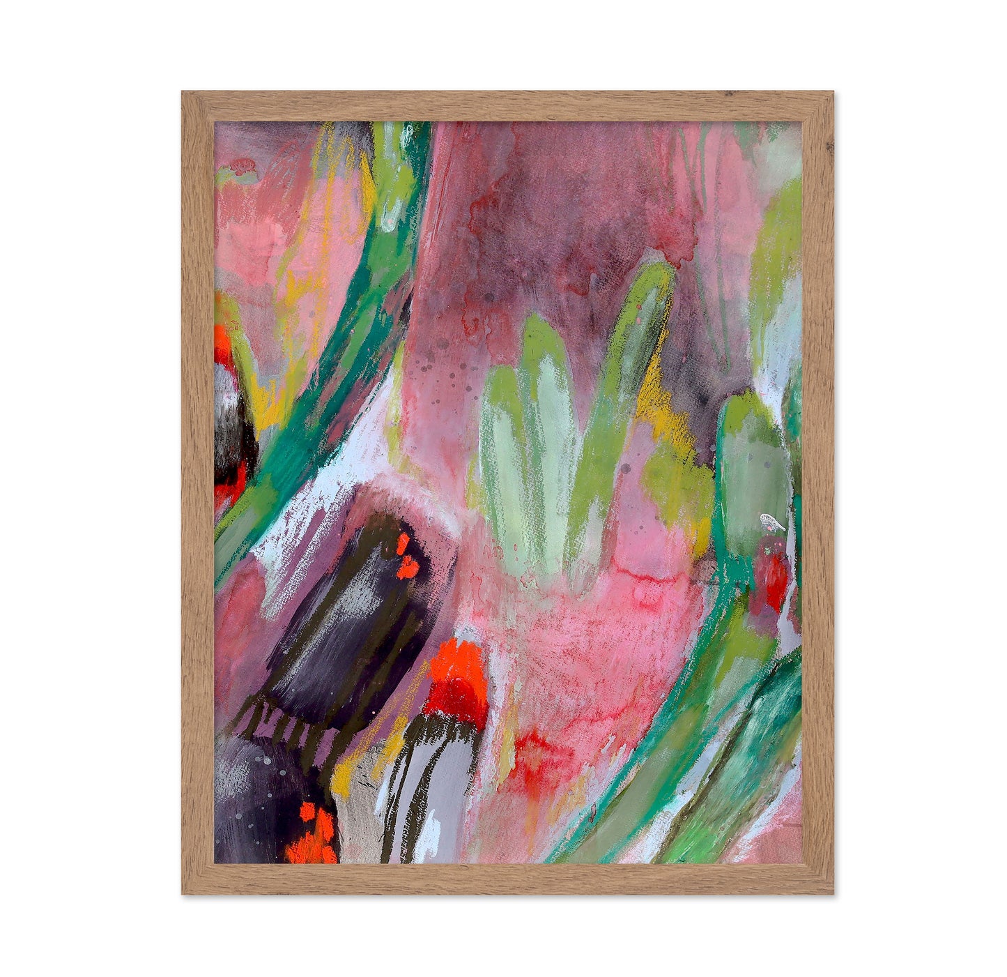 Pink Green Brush Flow