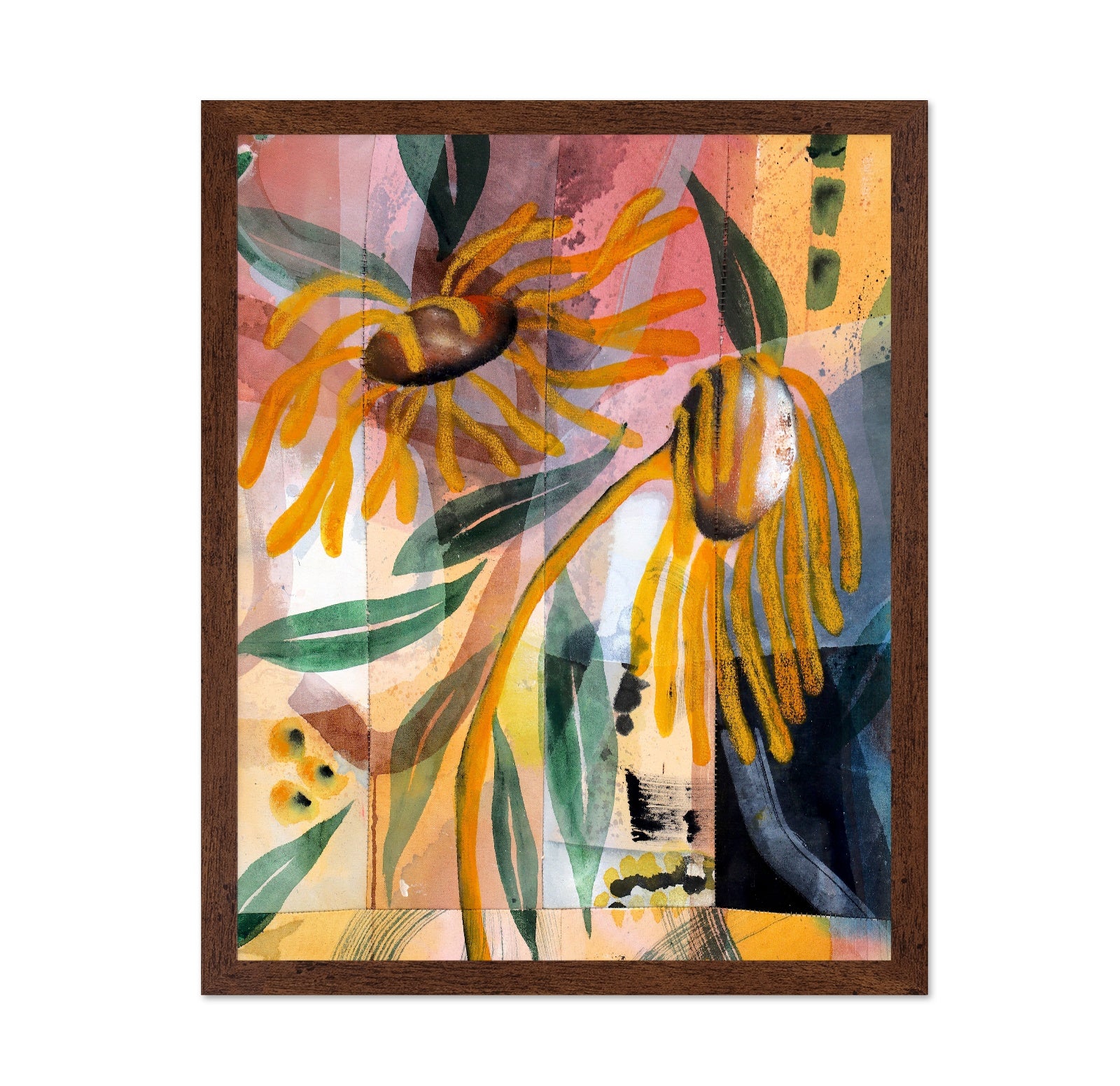 Golden Botanical Bloom