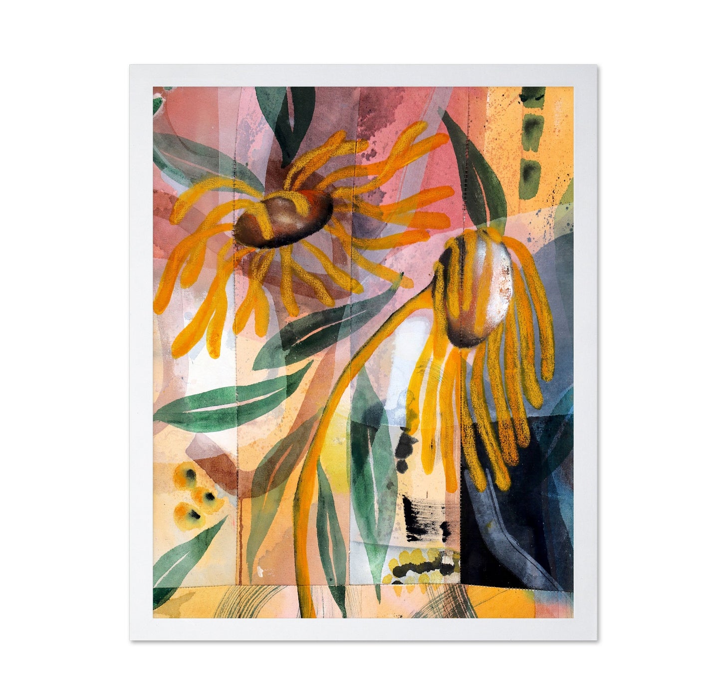 Golden Botanical Bloom
