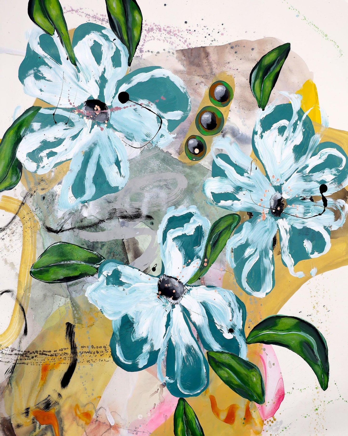 Blue Green Floral