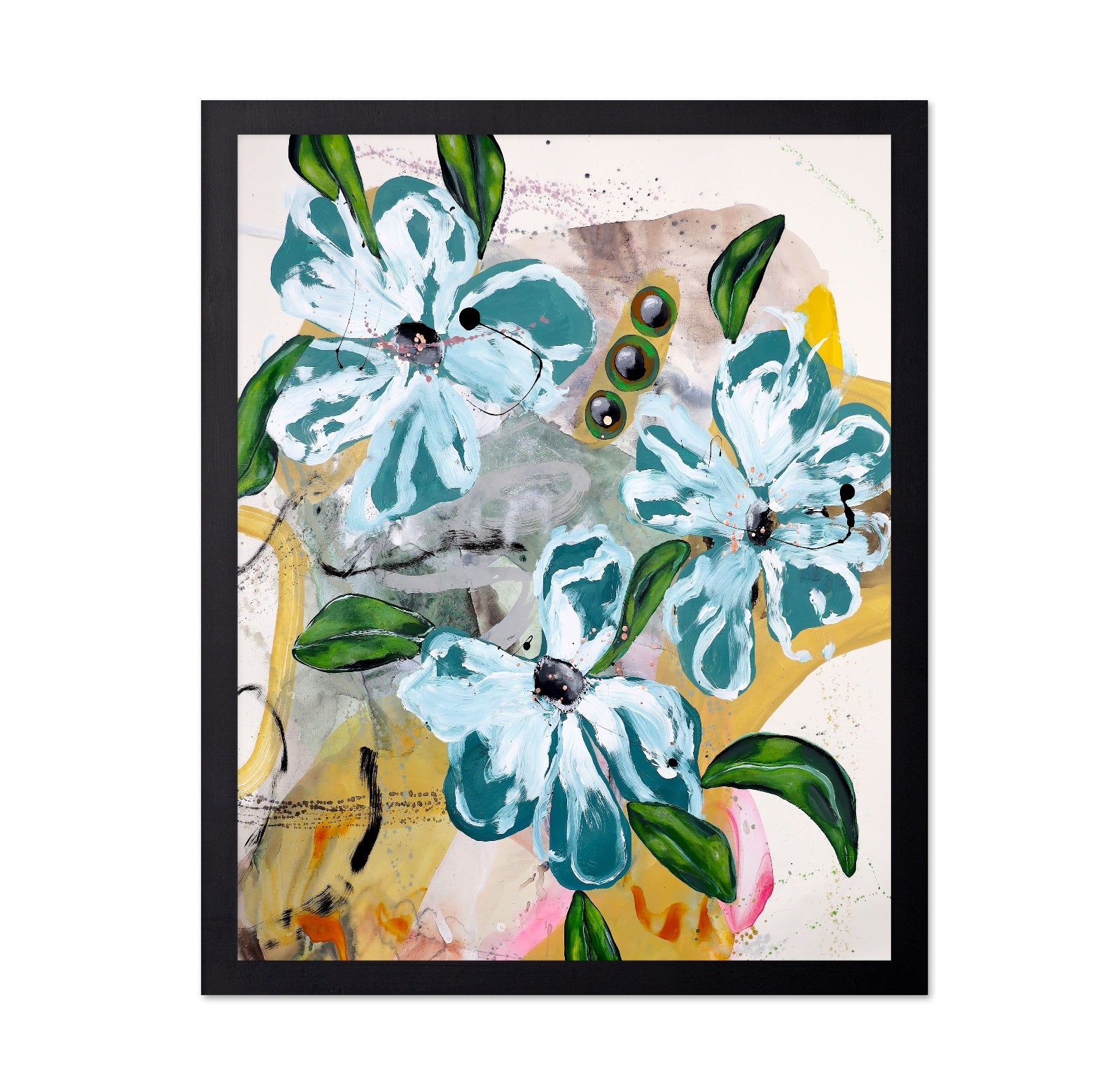 Blue Green Floral