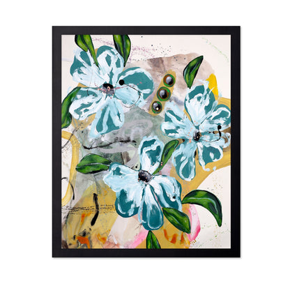 Blue Green Floral