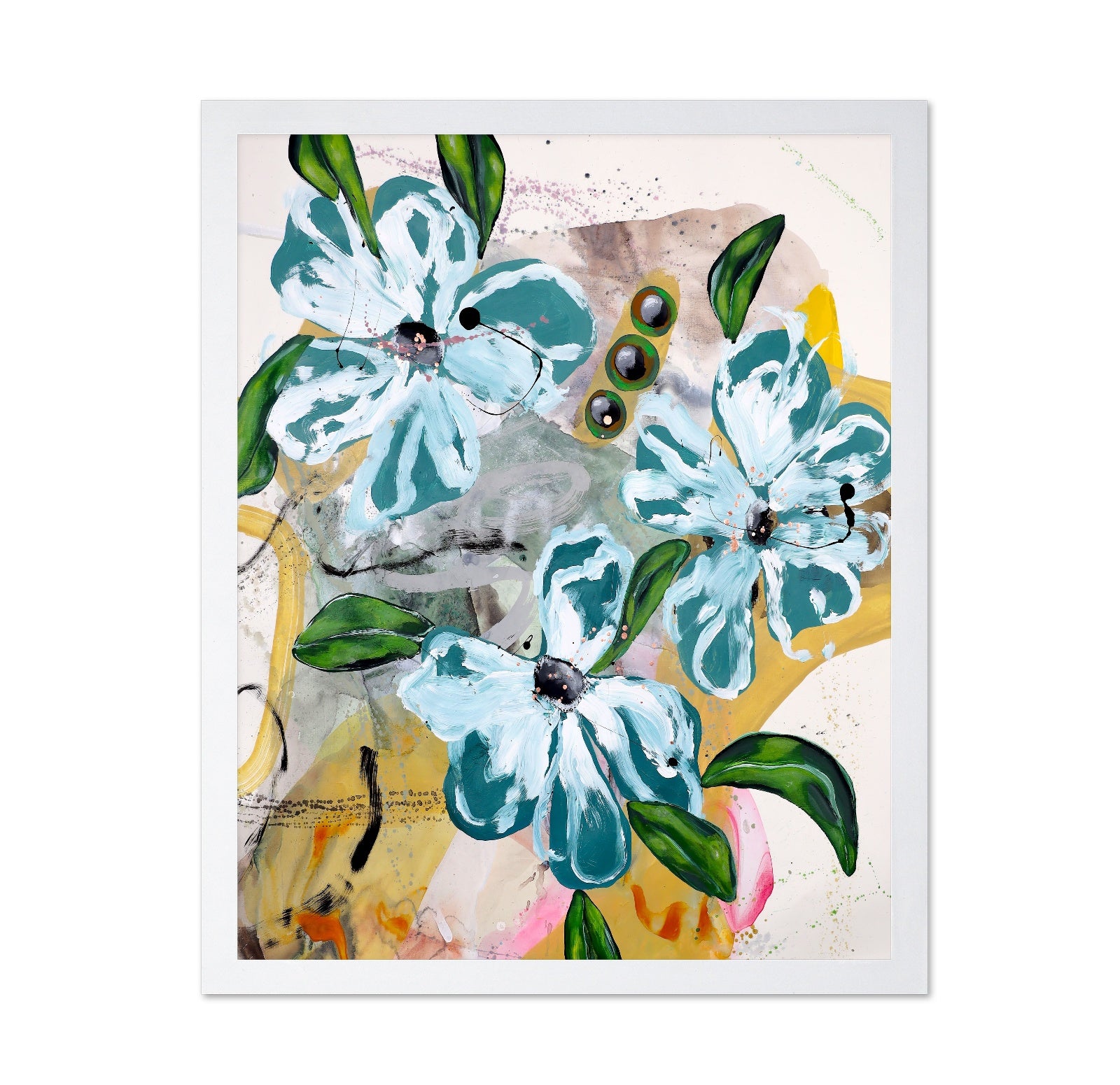 Blue Green Floral