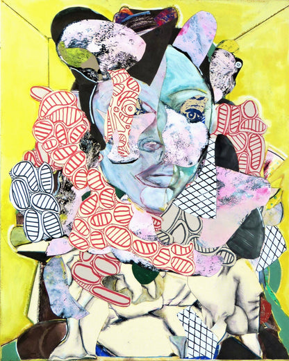 Blue Face Collage
