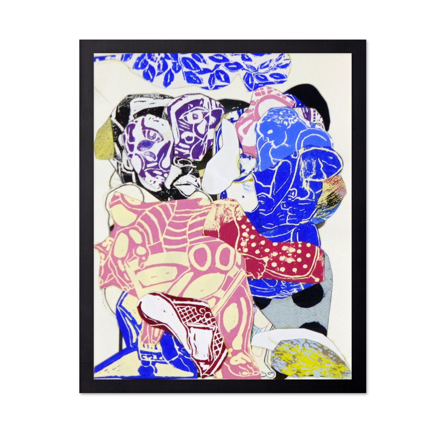 Pink Blue Figure Collage