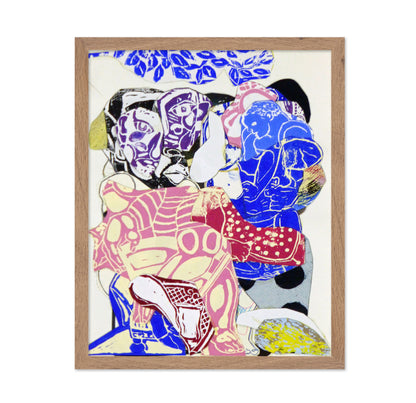 Pink Blue Figure Collage