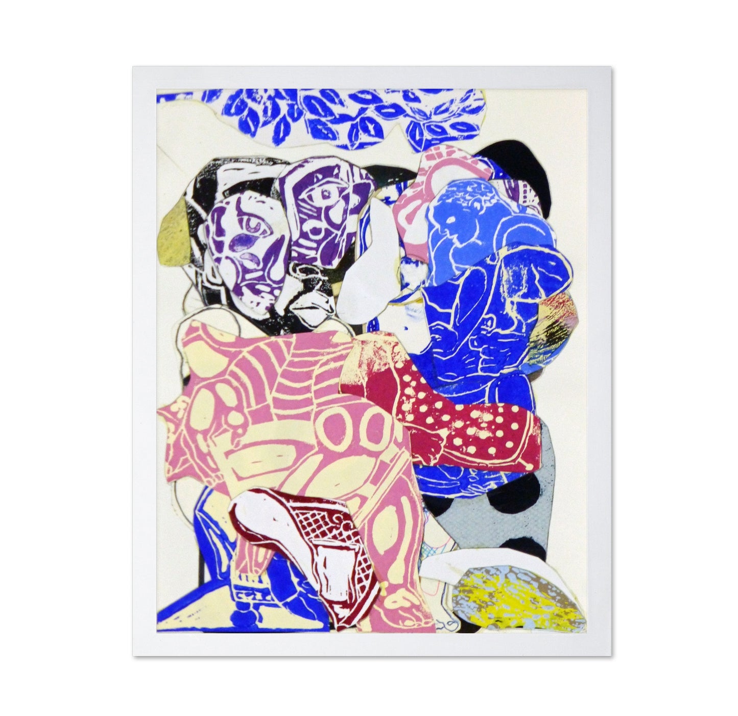 Pink Blue Figure Collage