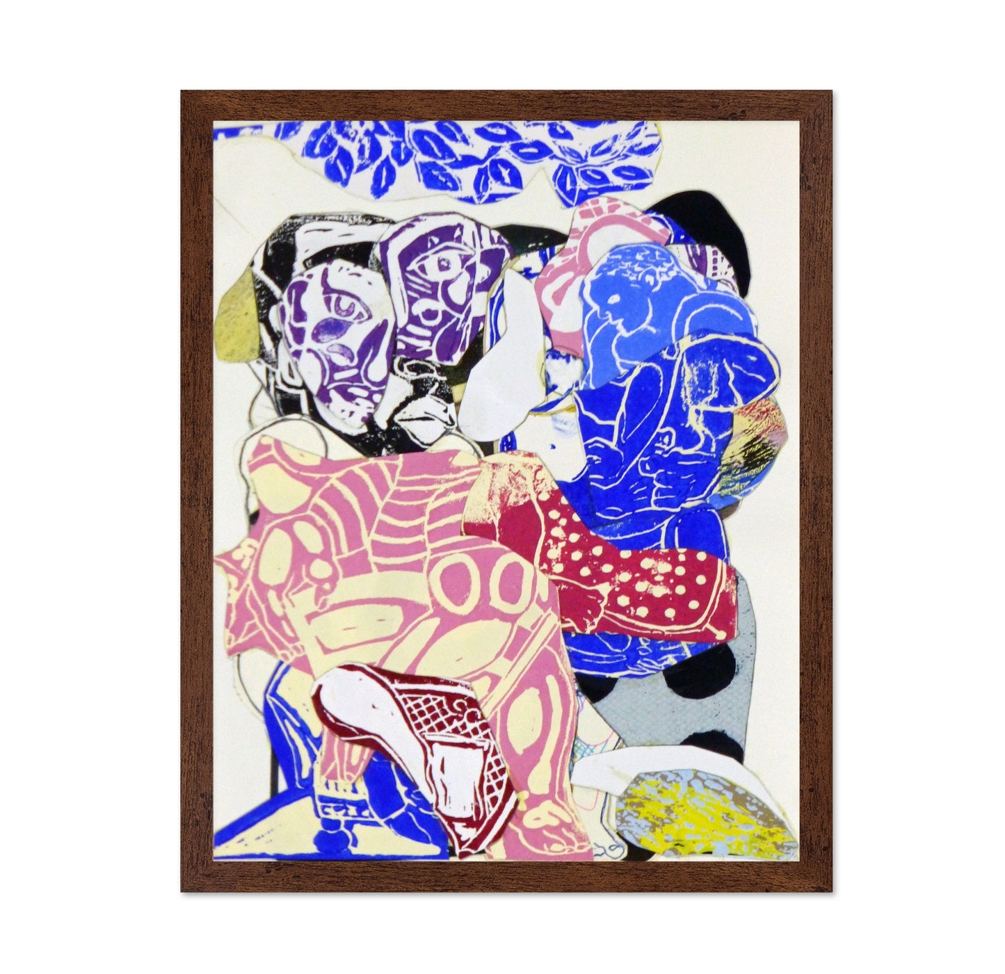 Pink Blue Figure Collage