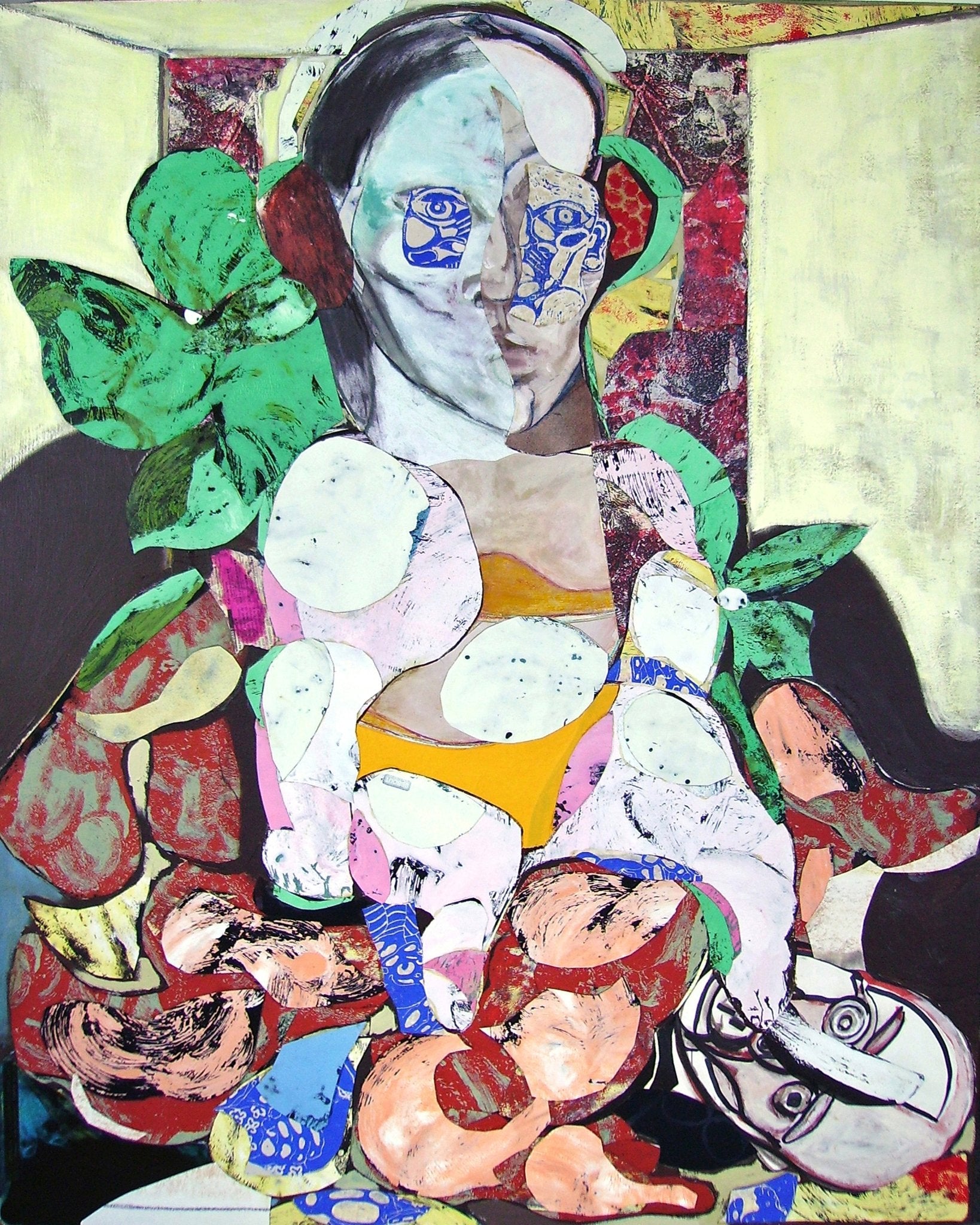 Woman And Puppet Collage
