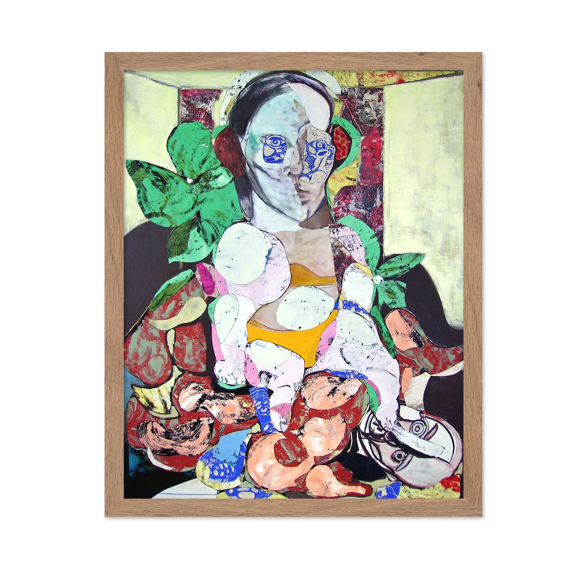 Woman And Puppet Collage