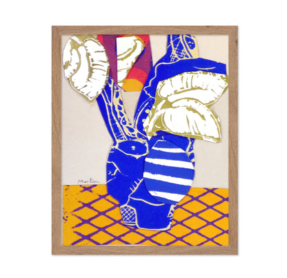 Blue Vase Leaves No1