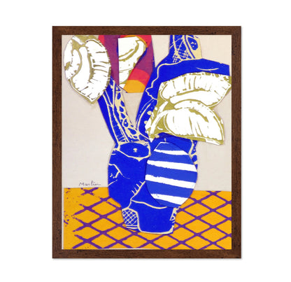 Blue Vase Leaves No1