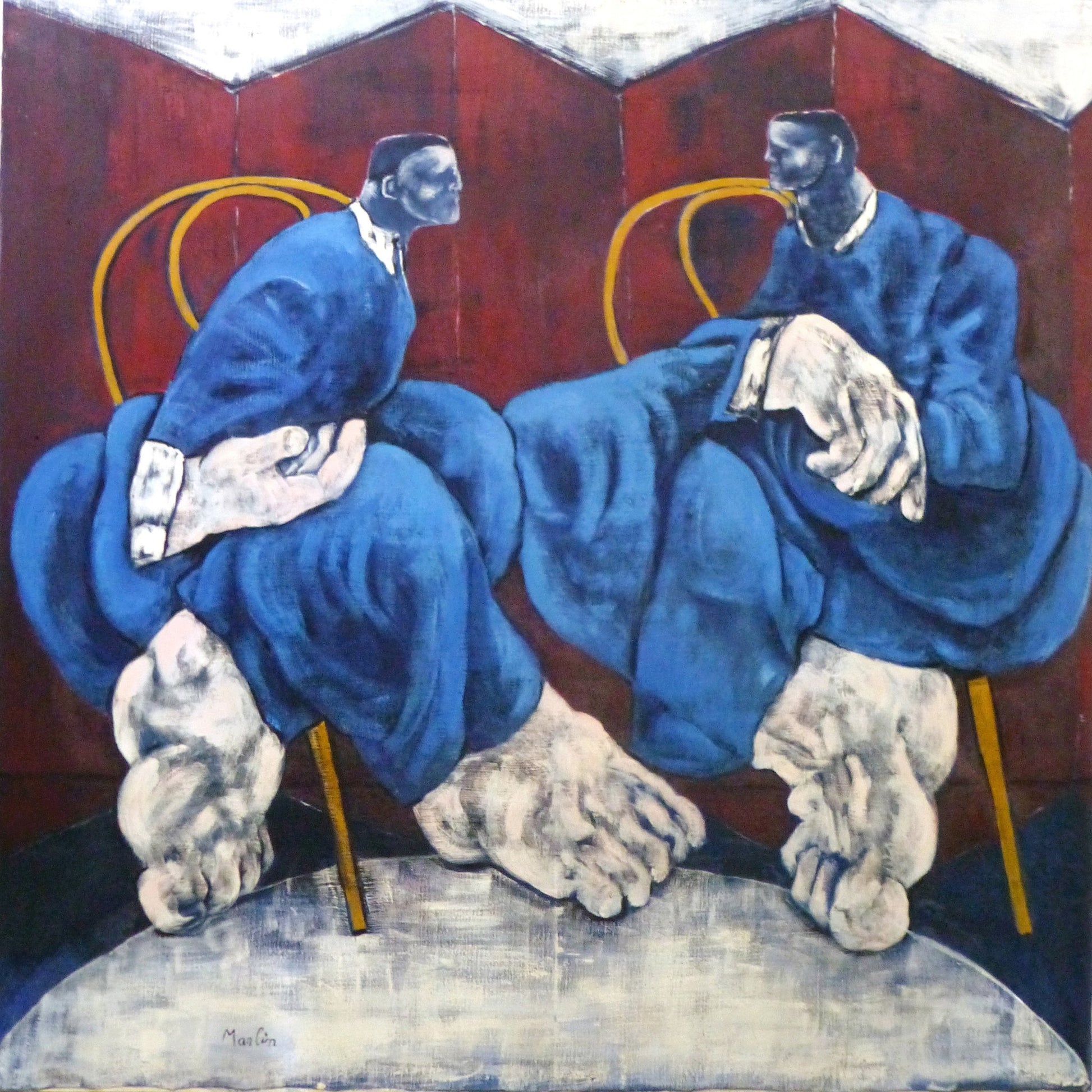 Seated Figures Conversation