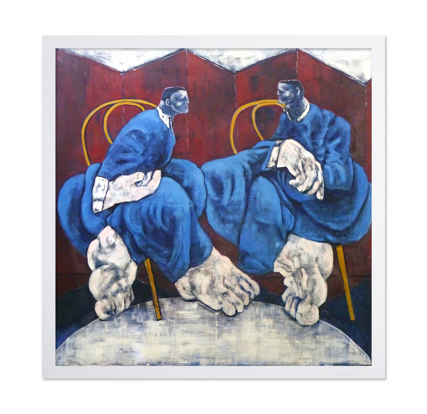 Seated Figures Conversation