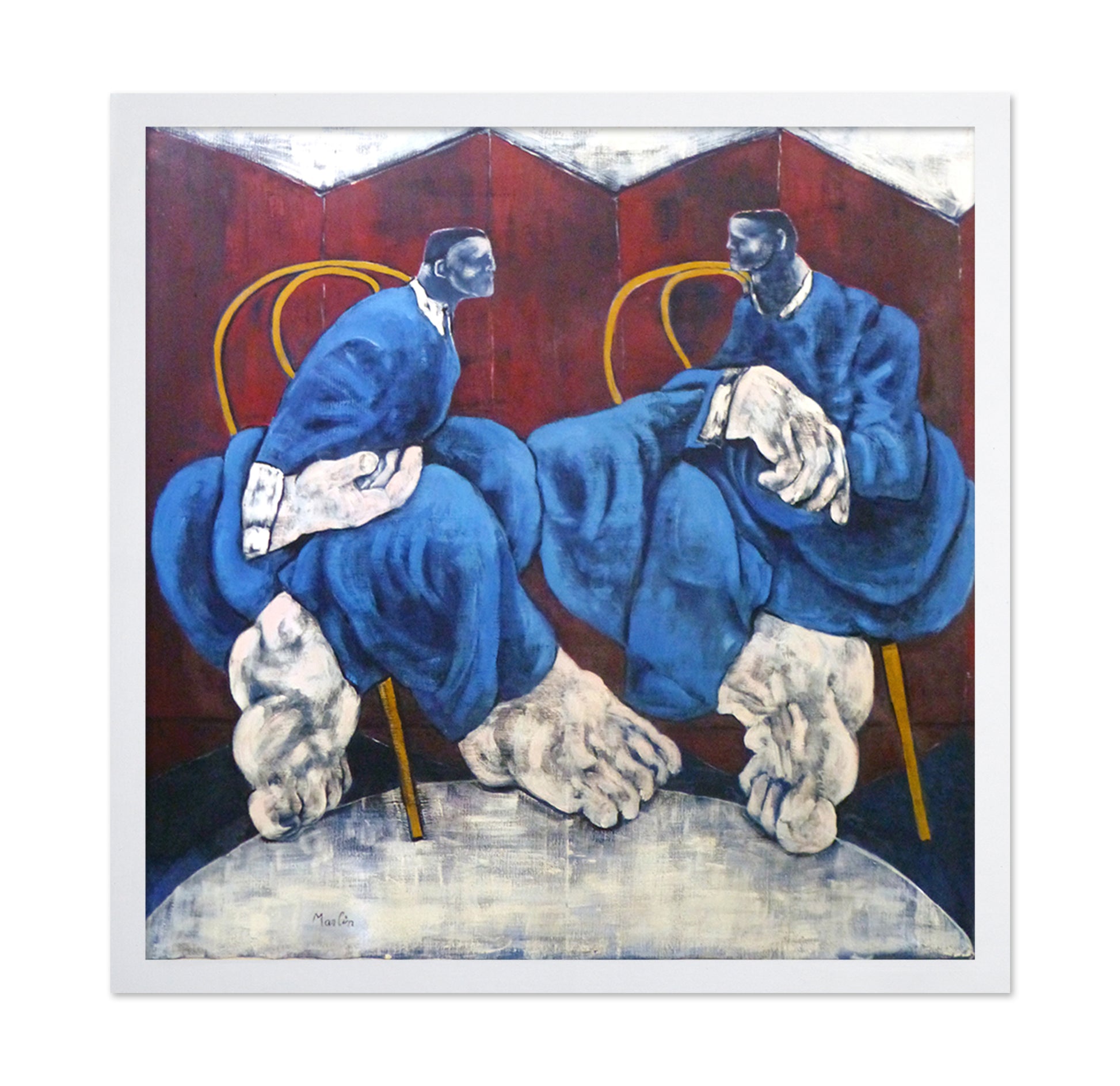 Seated Figures Conversation