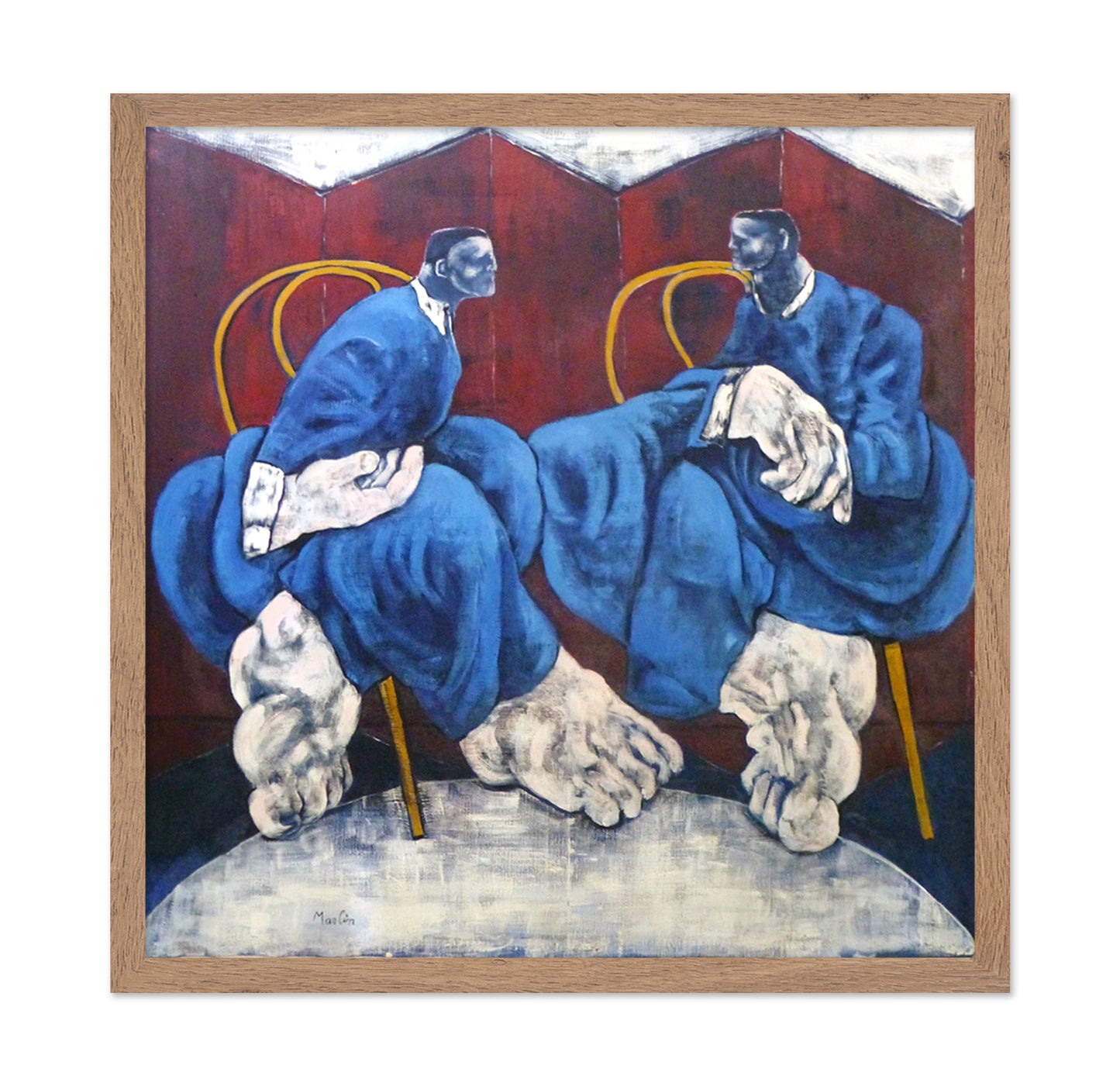 Seated Figures Conversation