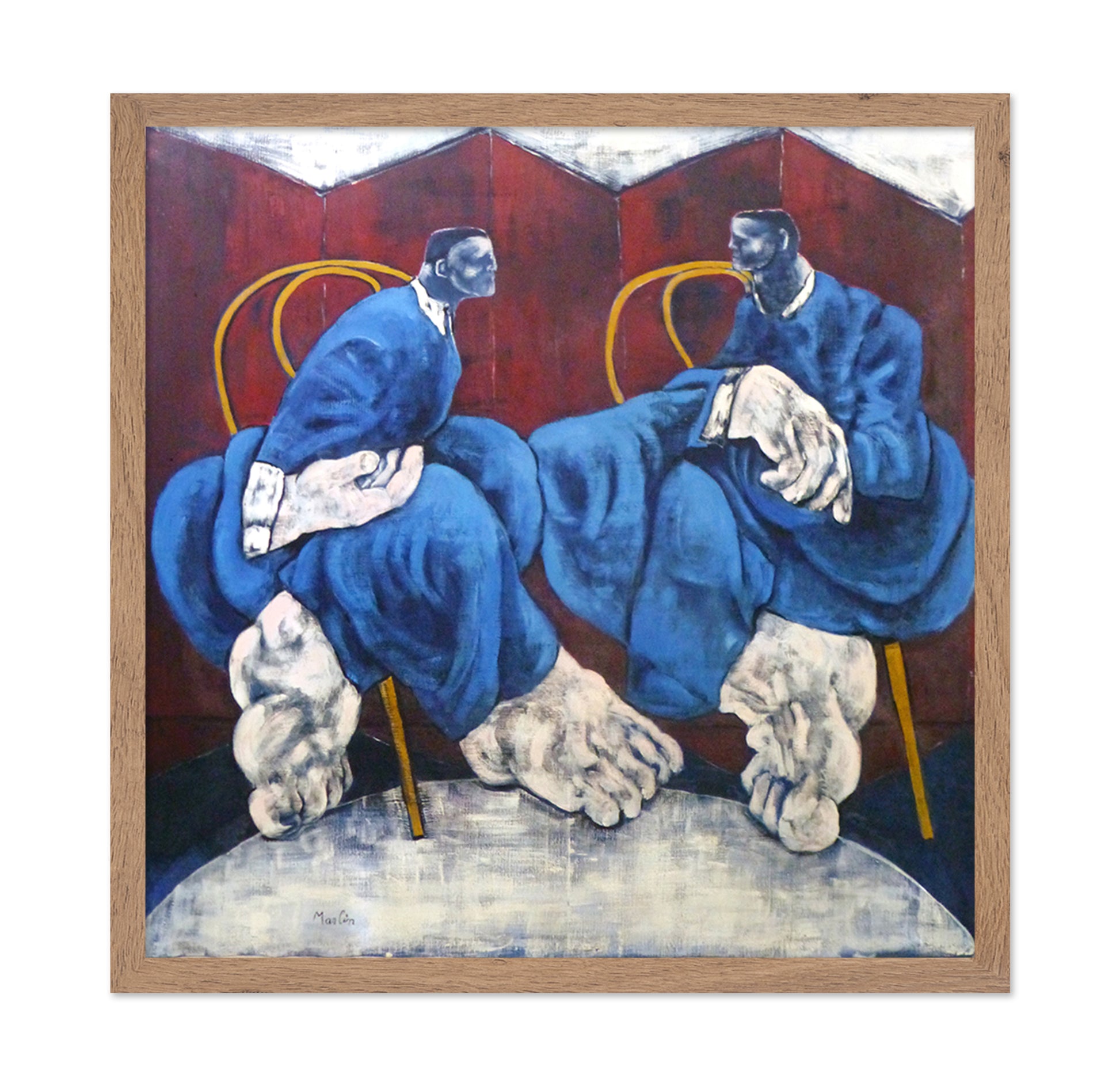 Seated Figures Conversation