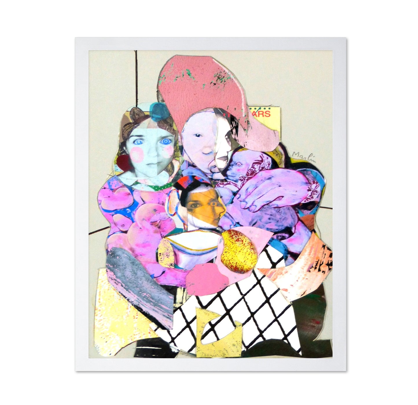 Fragmented Faces Collage No2
