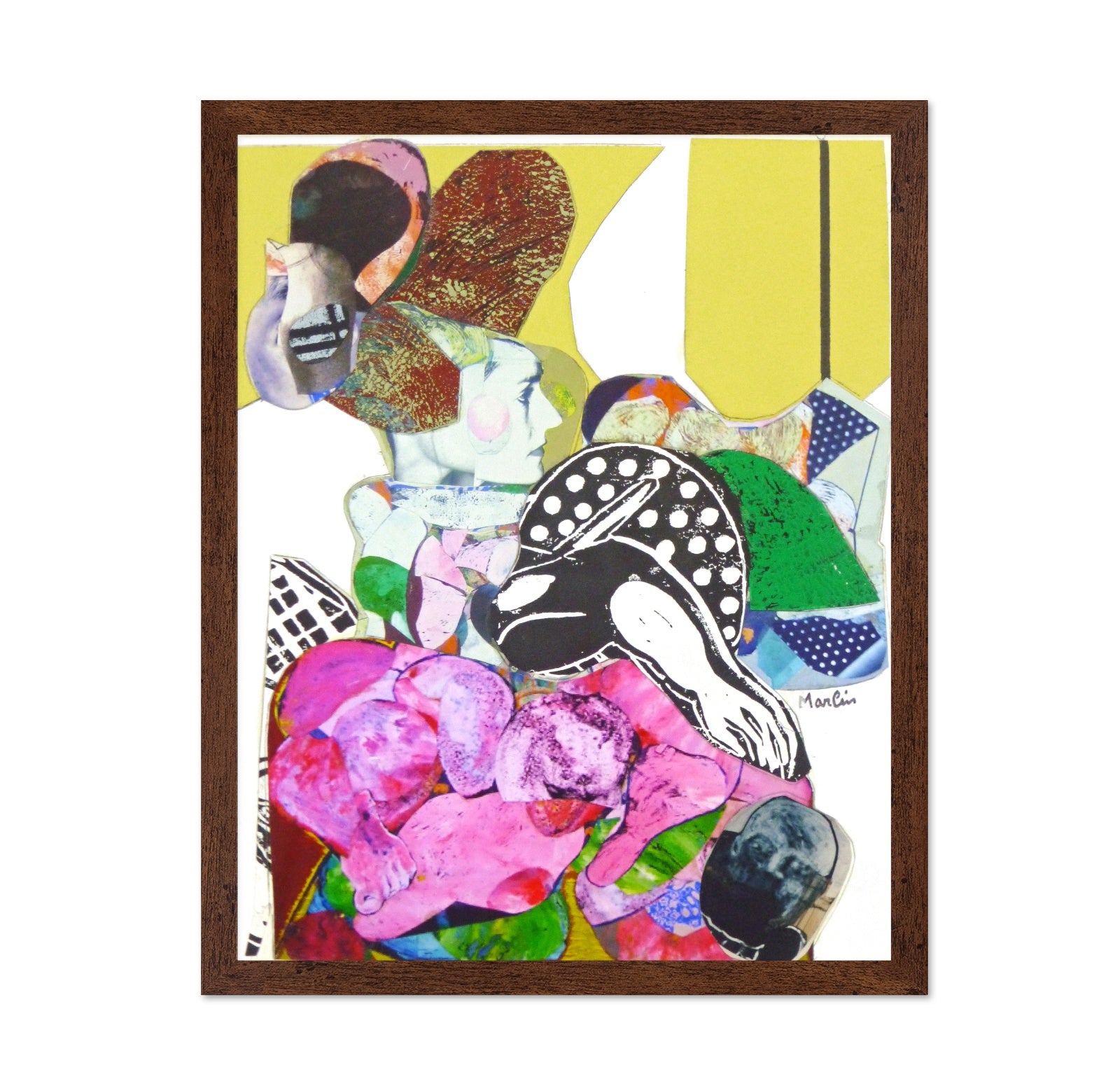 Playful Collage Figure