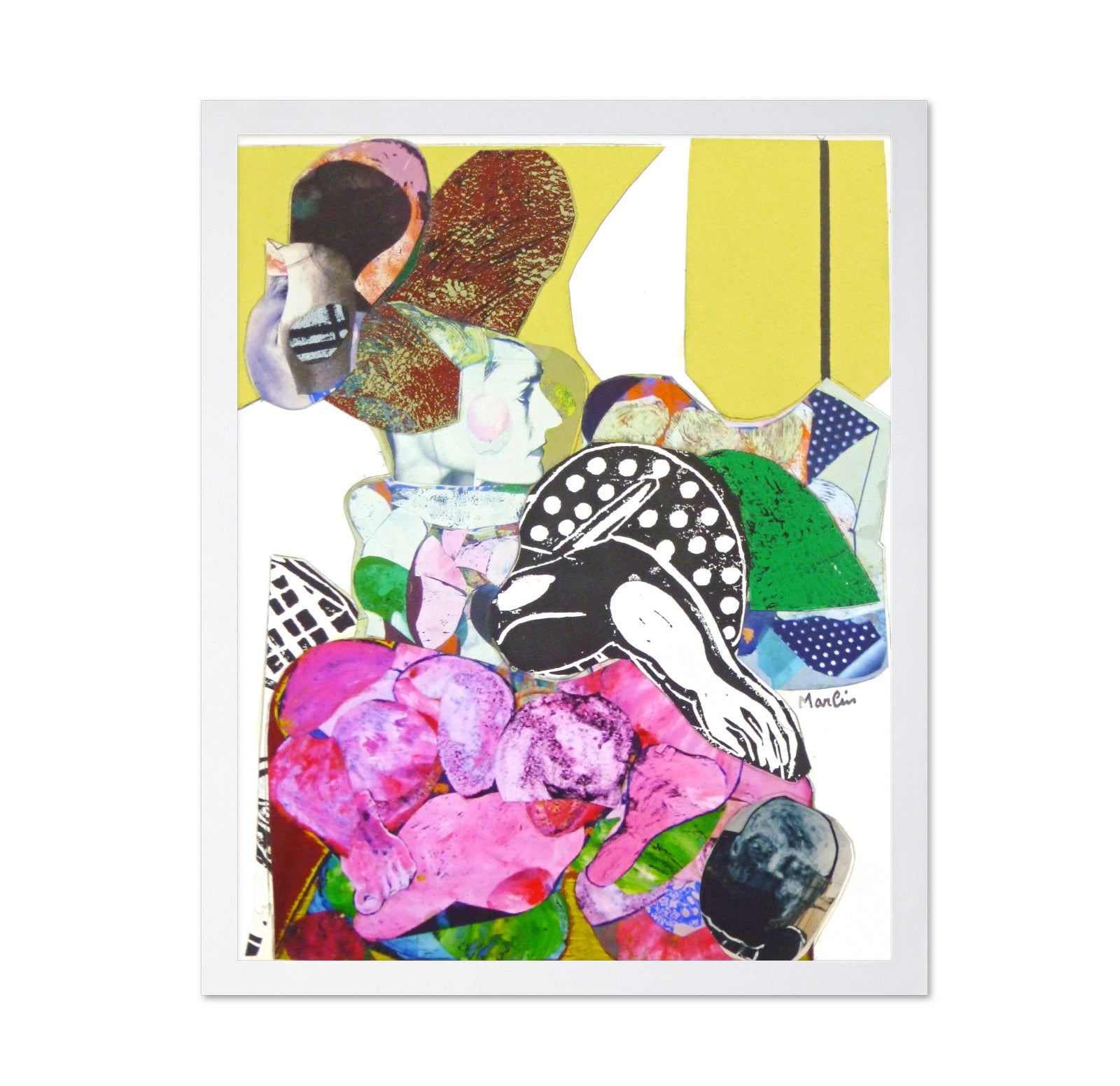 Playful Collage Figure