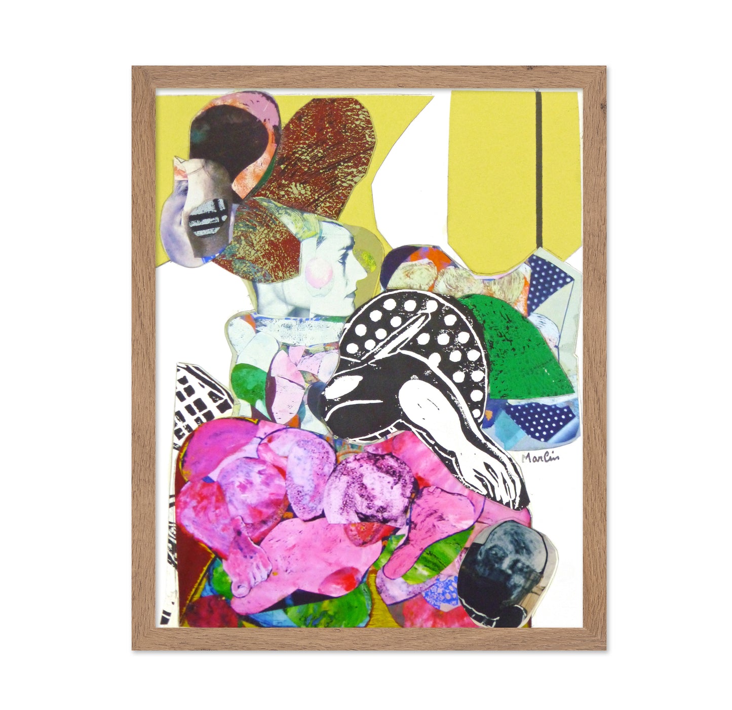 Playful Collage Figure