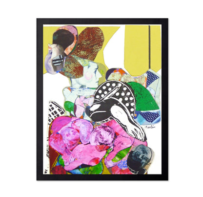 Playful Collage Figure