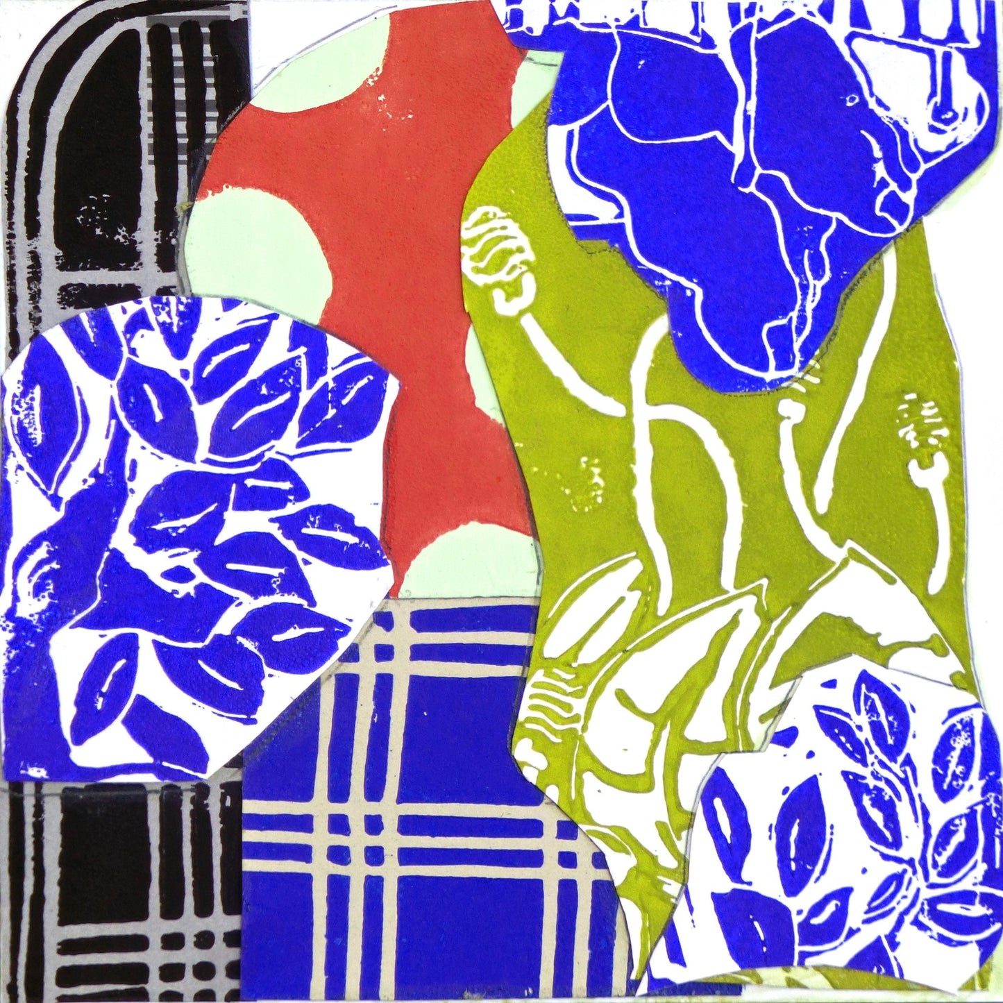 Blue Botanical Collage