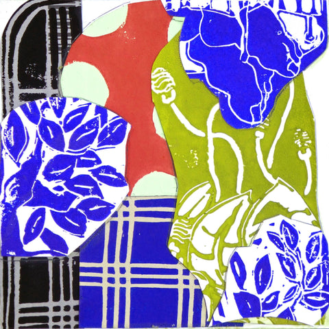 Blue Botanical Collage