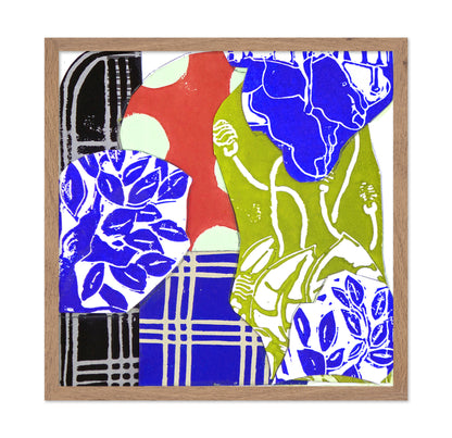 Blue Botanical Collage
