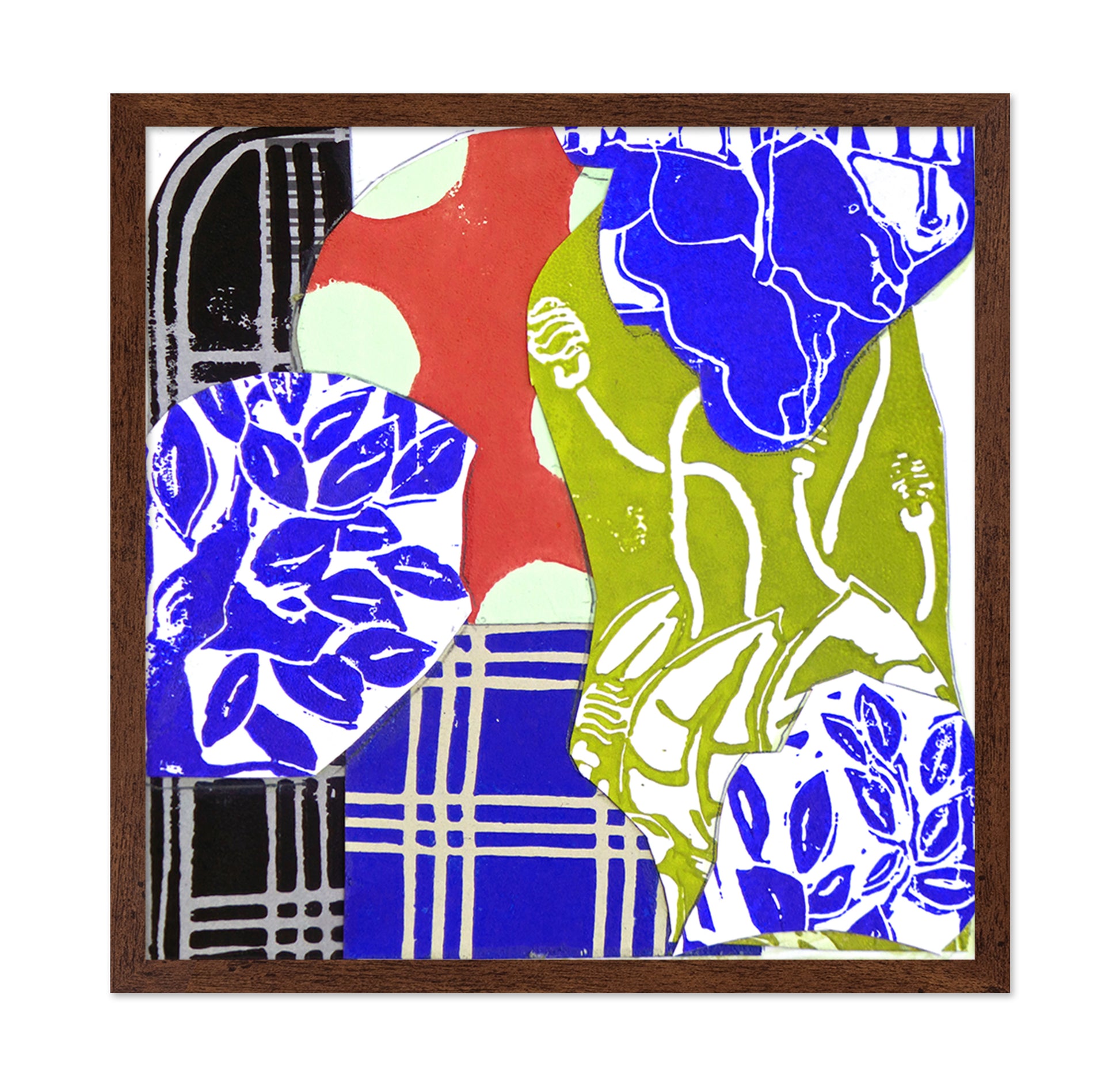 Blue Botanical Collage