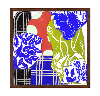 Blue Botanical Collage