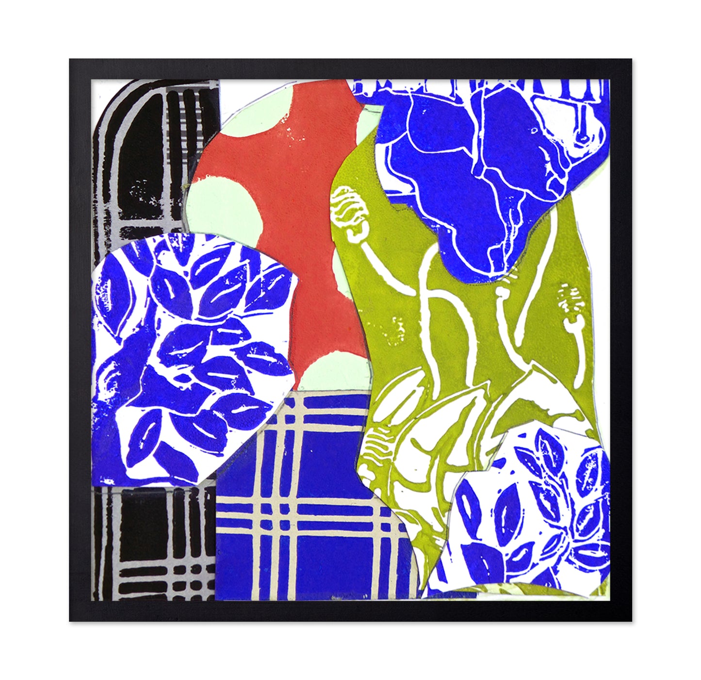 Blue Botanical Collage