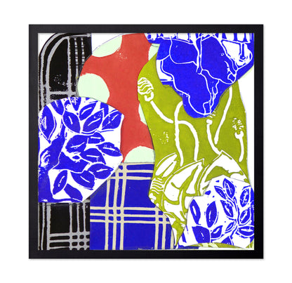 Blue Botanical Collage