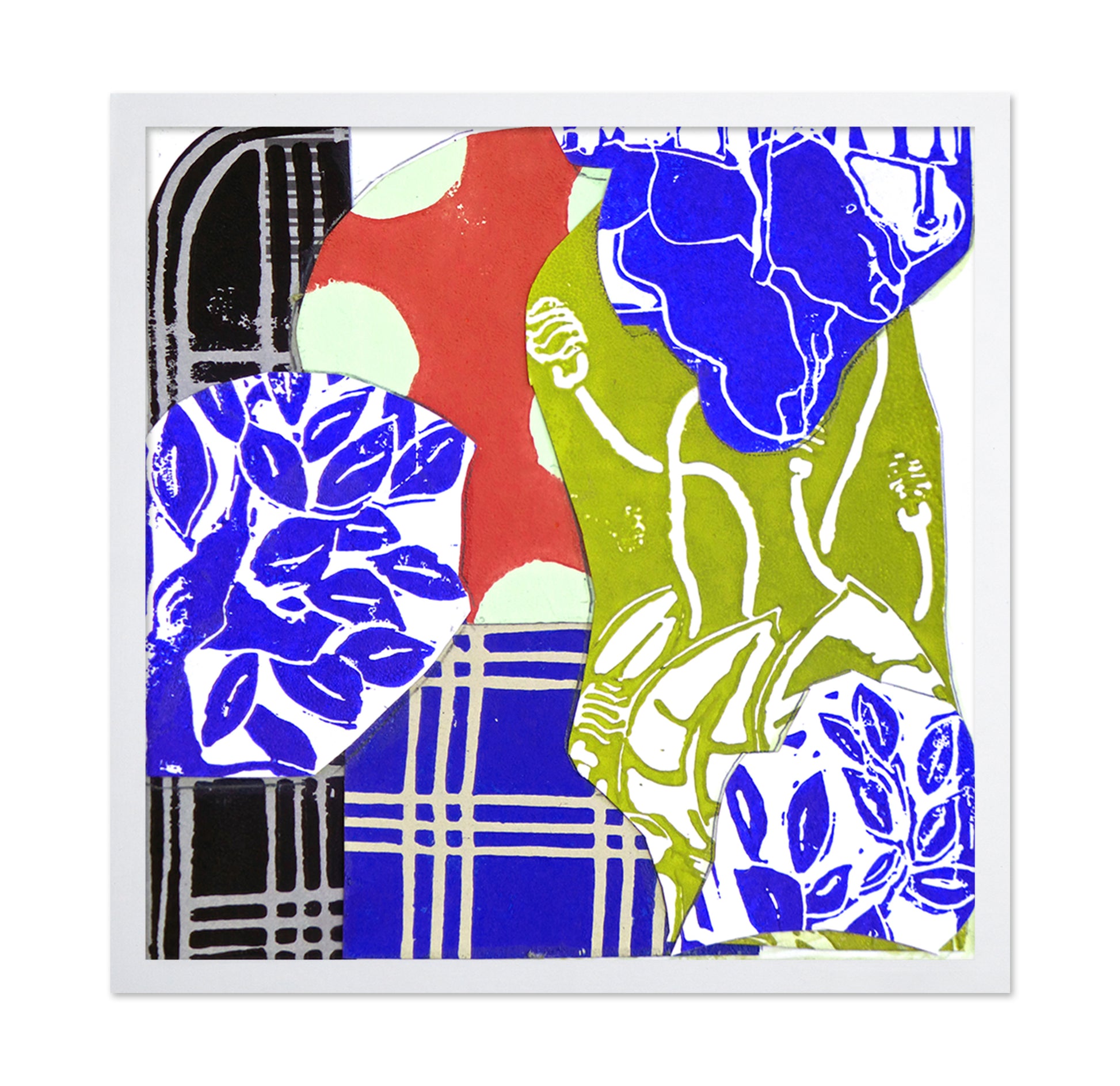 Blue Botanical Collage