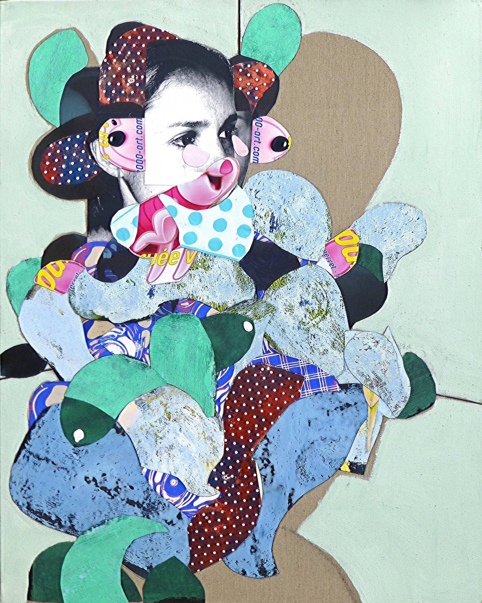 Woman Blue Collage