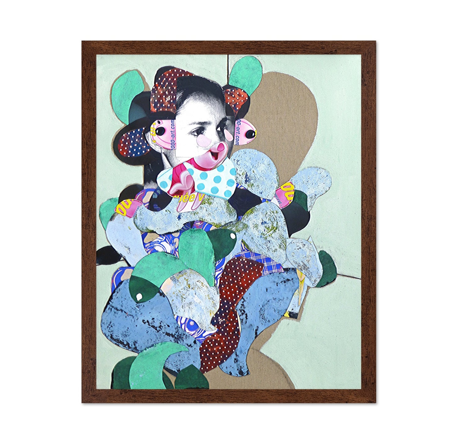 Woman Blue Collage