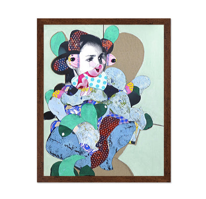 Woman Blue Collage