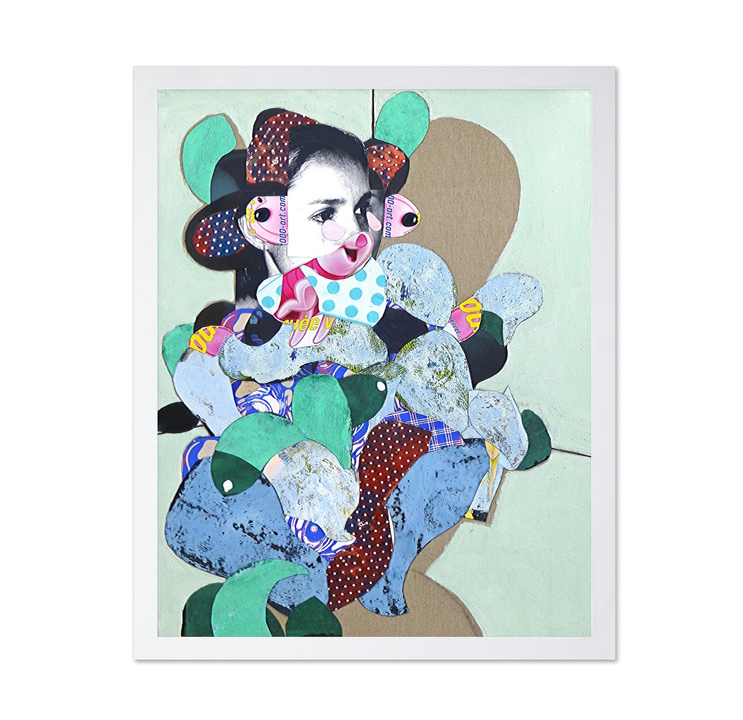 Woman Blue Collage
