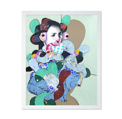 Woman Blue Collage