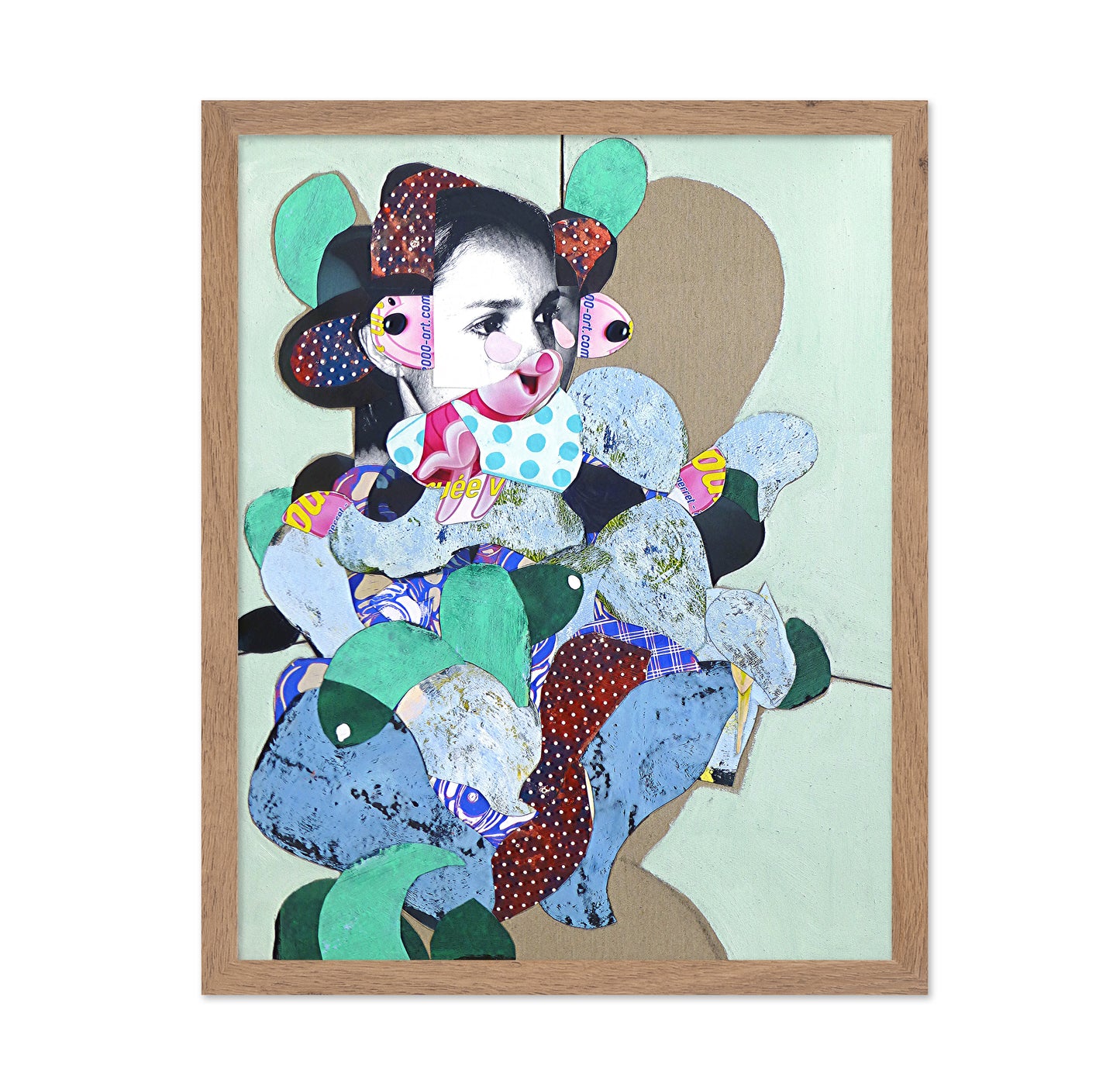 Woman Blue Collage