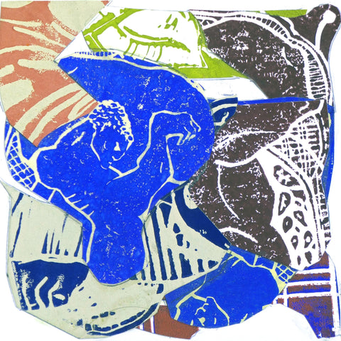 Blue Abstract Figure