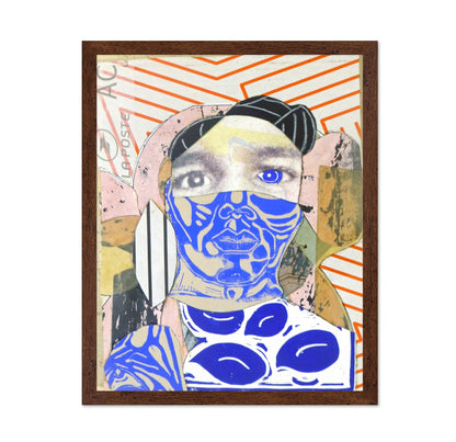 Blue Collage Portrait