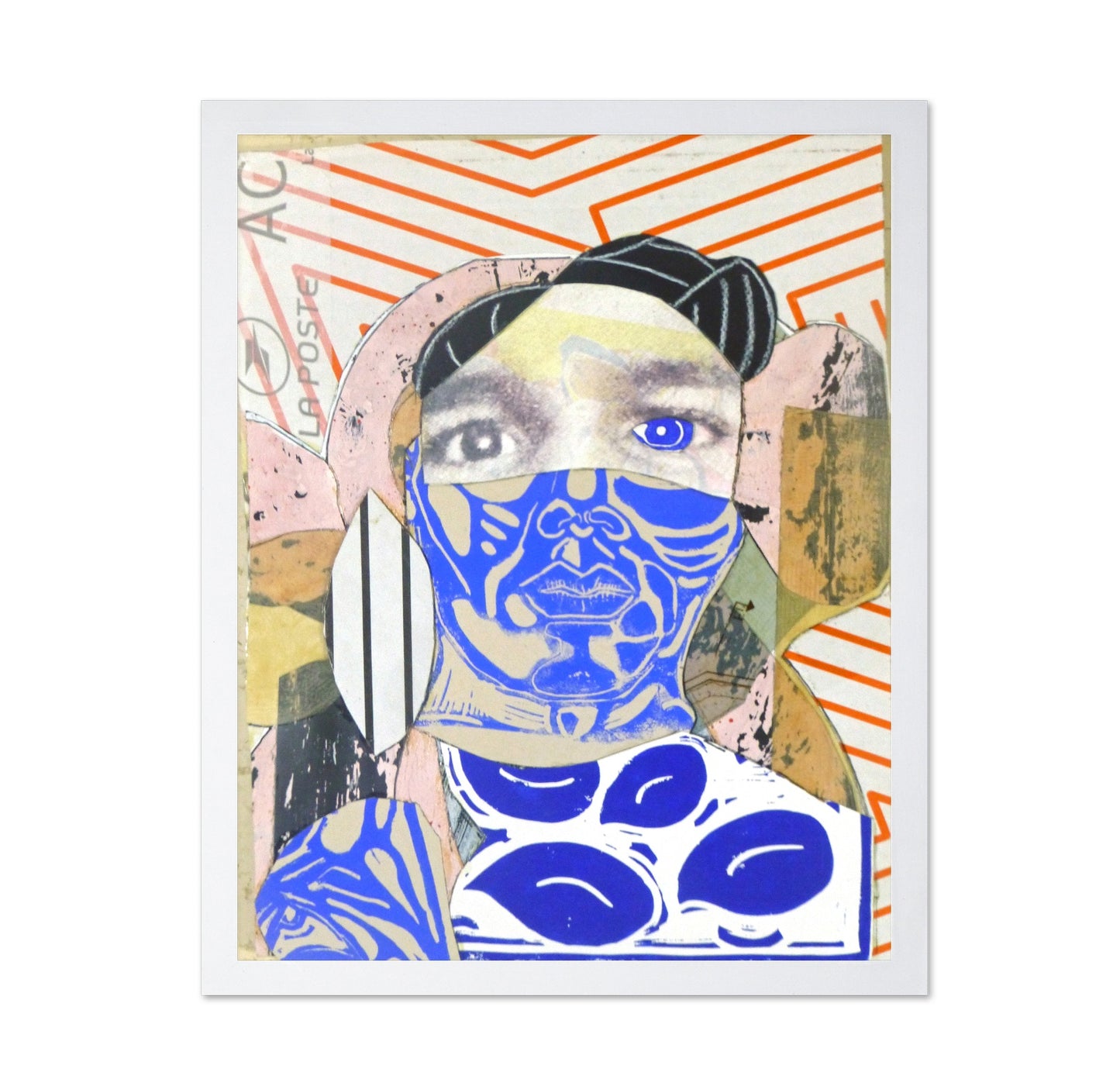 Blue Collage Portrait
